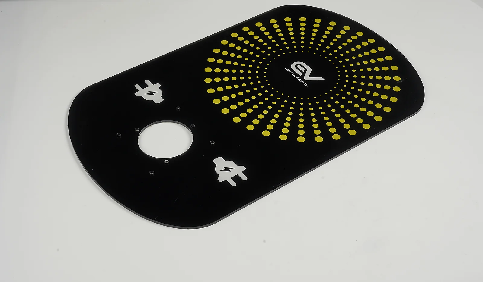 JASPER custom acrylic panel photographed during product preparation and inspection