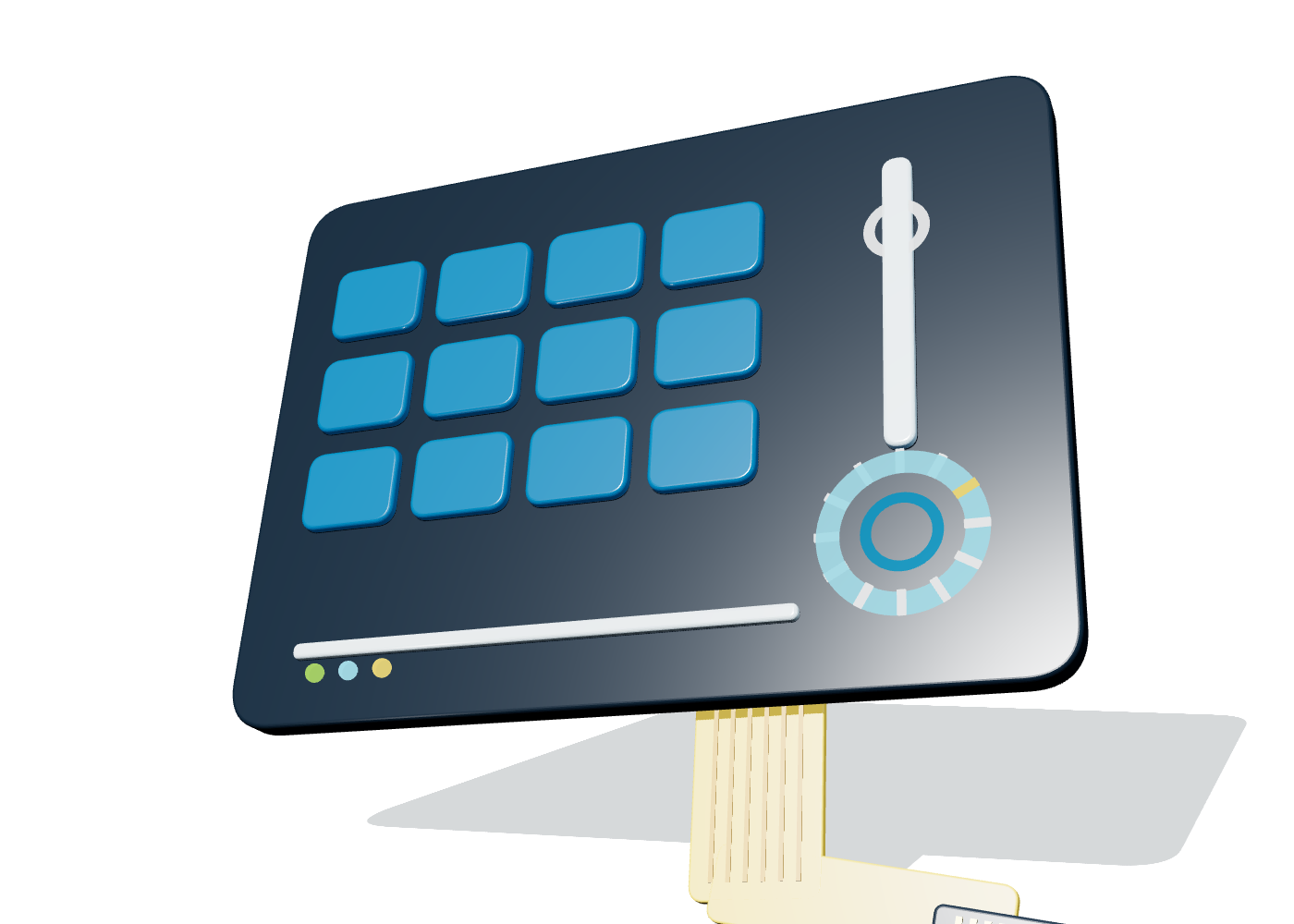 Multi-key capacitive keypad connected through a defined channel map