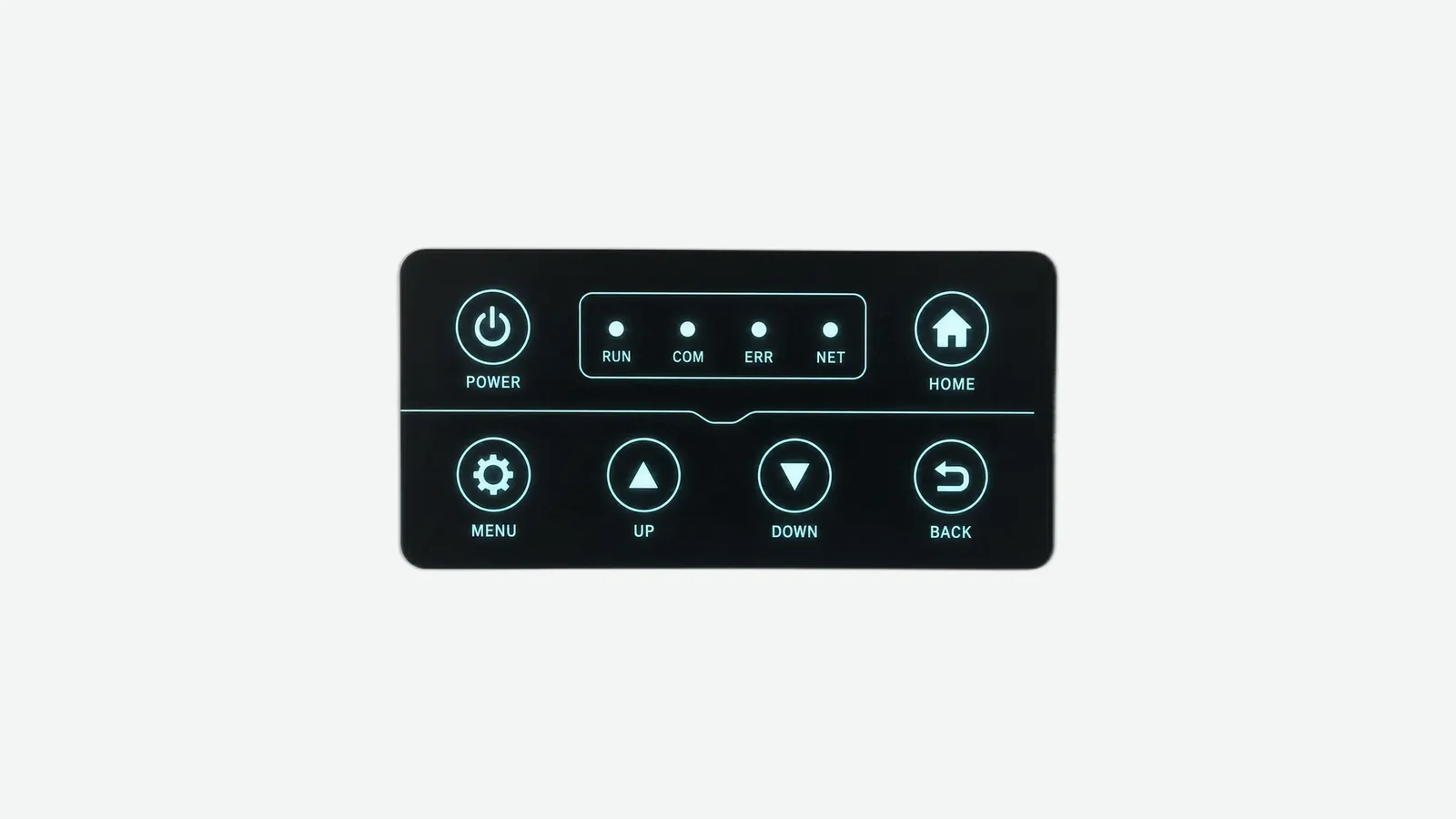Powered backlit touch panel used for installed electrical-noise evaluation