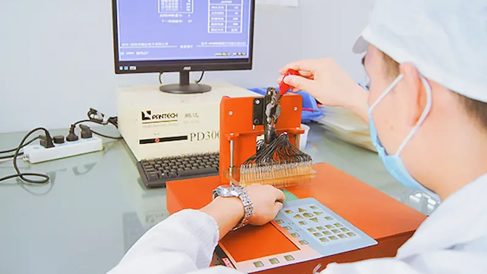 Production electrical and backlight inspection