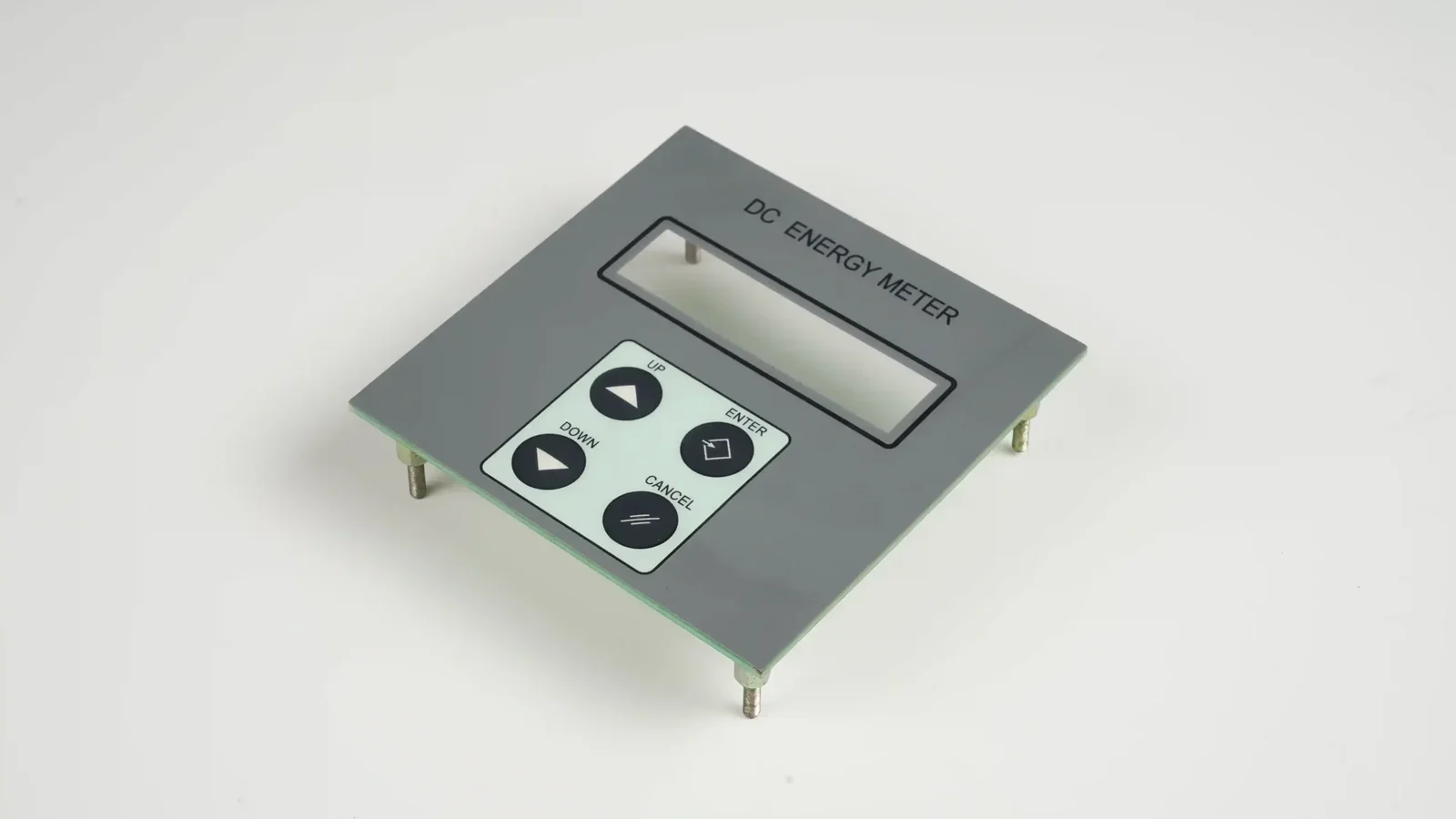 Finished industrial control panel built on a rigid PCB support assembly