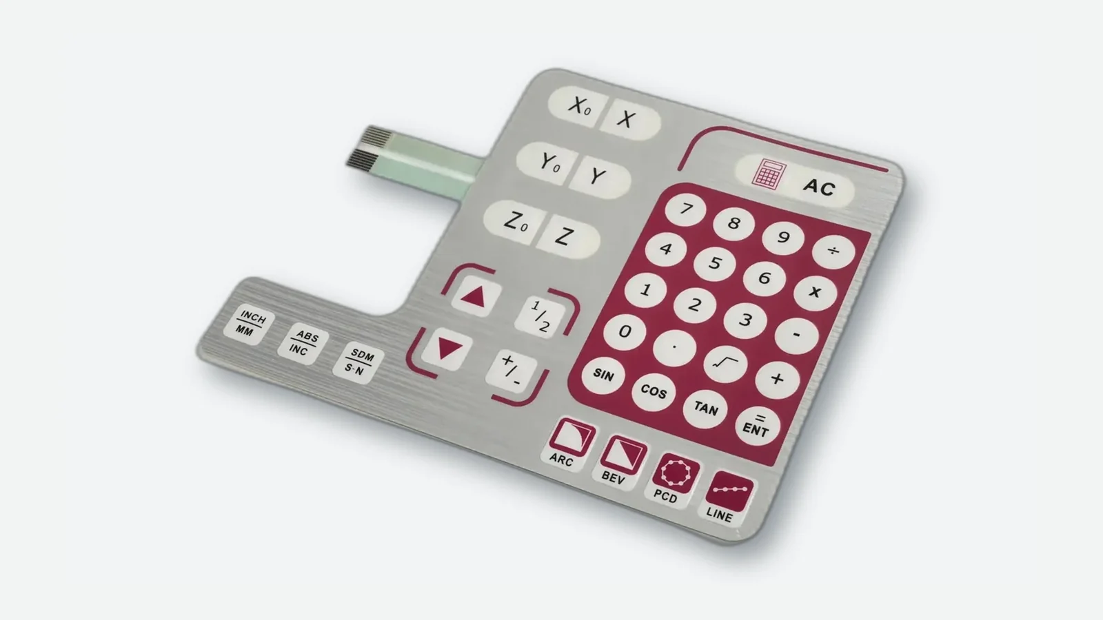 Membrane switch drawing and production samples under design review