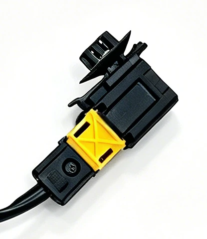 Cable and keyed connector detail on a seat sensor example