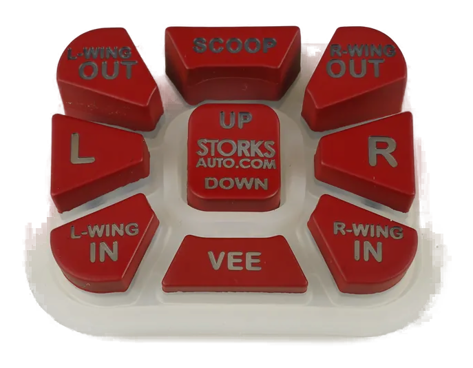 Real red silicone keypad with laser-marked legends