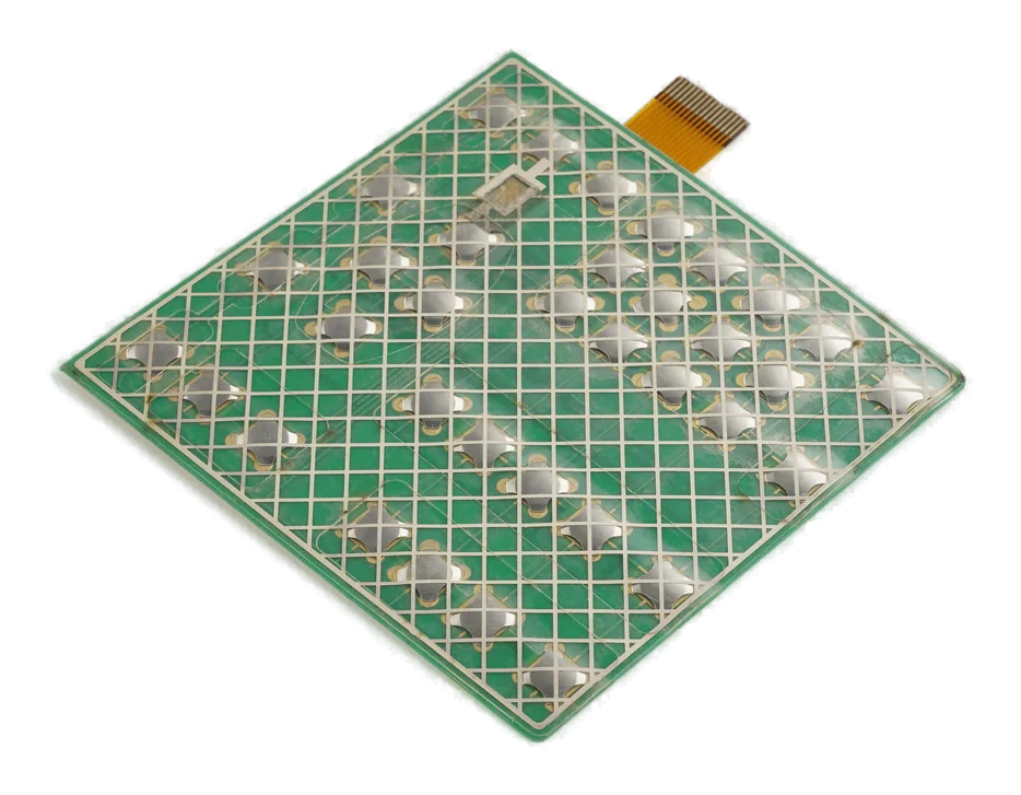 Membrane keypad rear layer with multiple tactile dome positions
