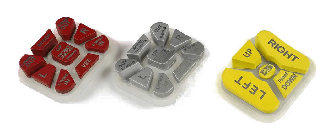 3種類のカスタムキーレイアウトによる実物のシリコンキーパッドサンプル