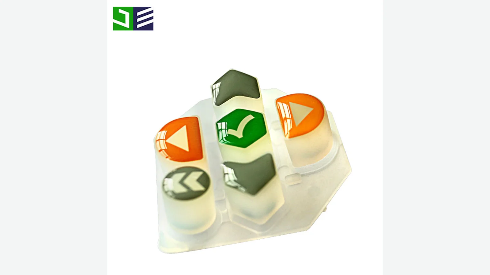 Backlit silicone rubber keypad with illuminated keys