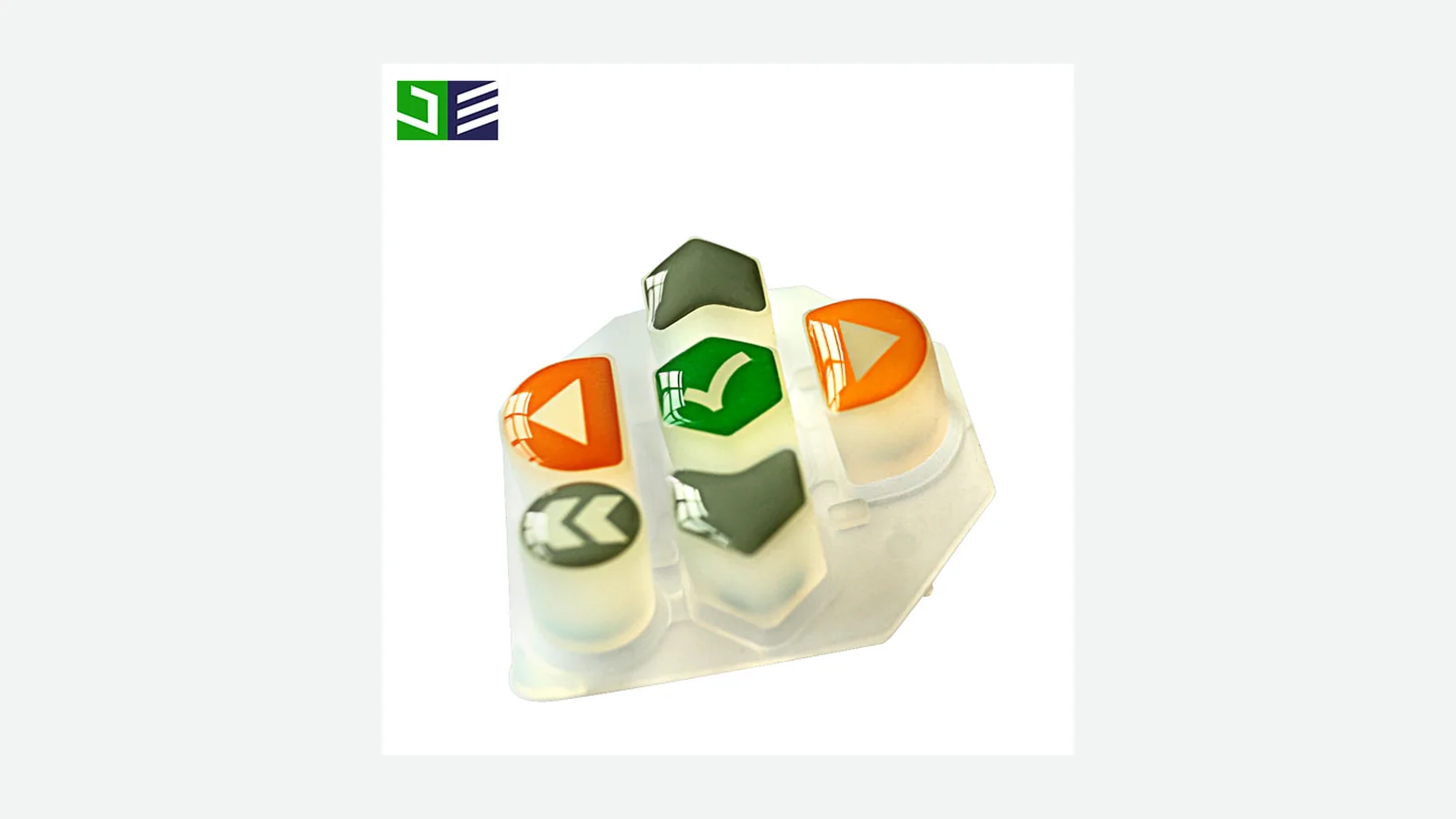 Translucent backlit silicone keypad with colored molded keys