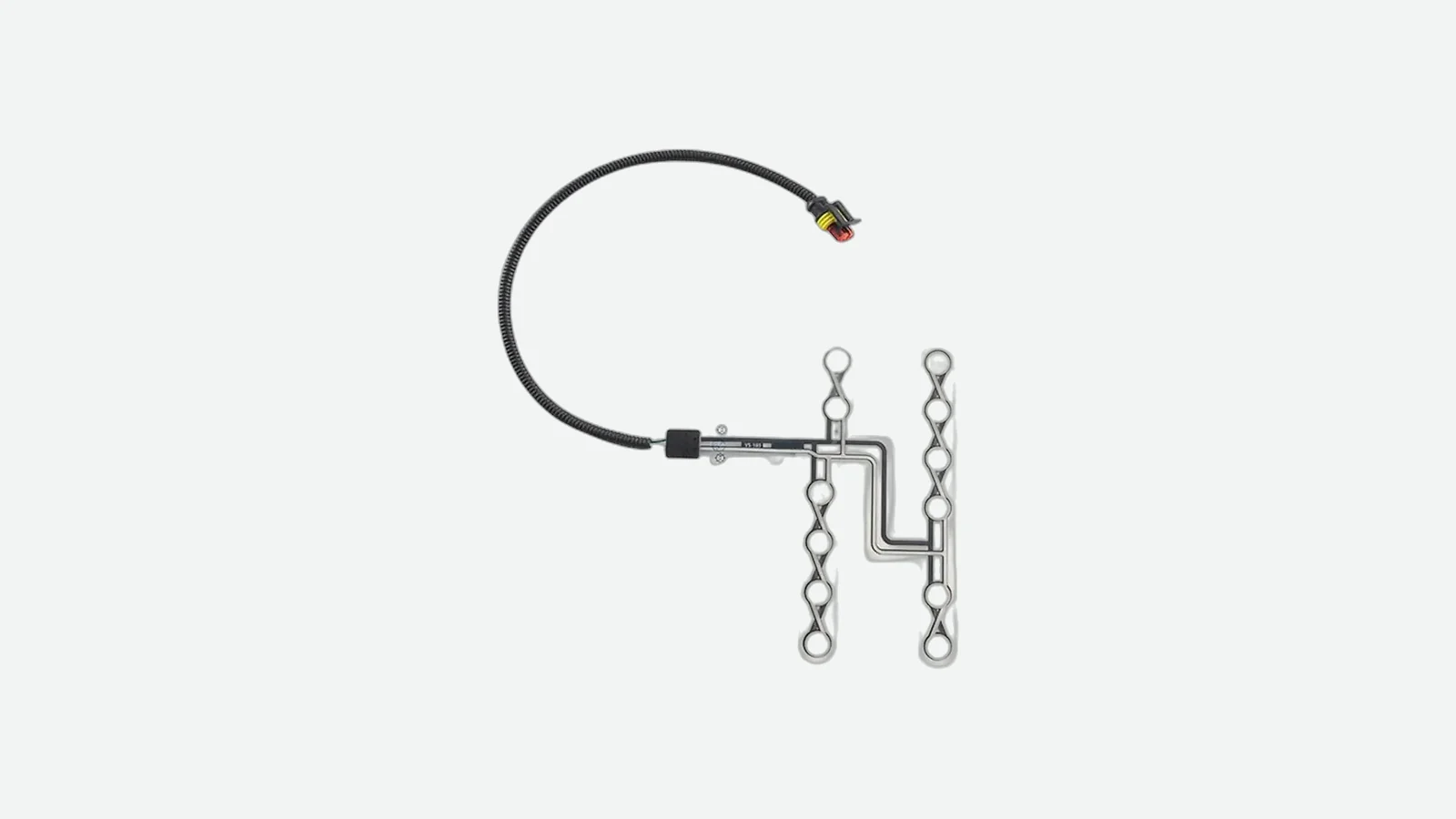 Real multi-zone seat pressure sensor mat with harness and connector