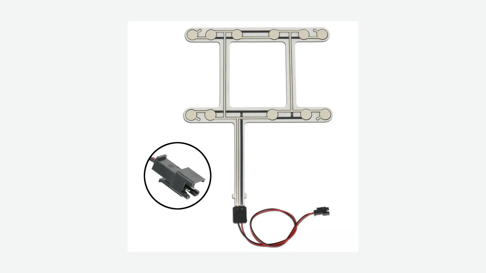 Passenger seat occupancy sensor with sensing zones and keyed connector