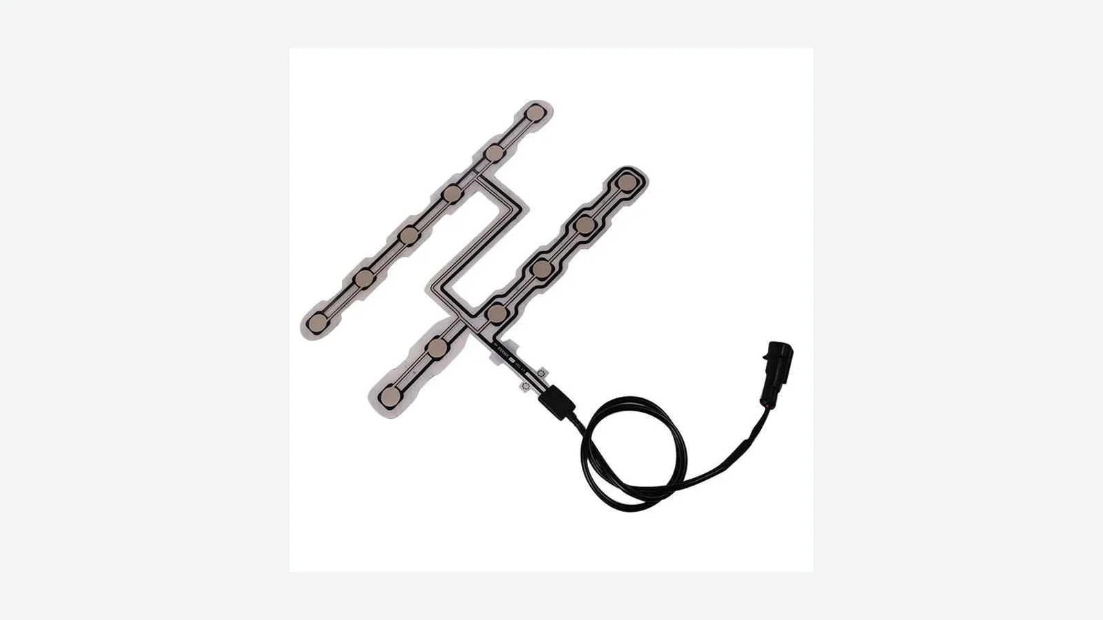 Flexible seat pressure sensor with routed harness and sealed connector