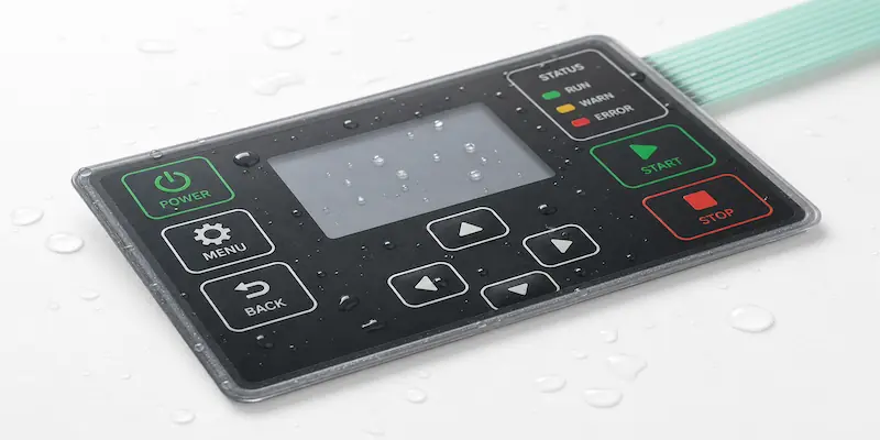 Sealed waterproof membrane switch for wet environments